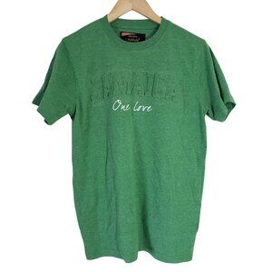 Jamaica One Love Green T-Shirt Short Sleeve Mens Size L Casual‎ Everyday Comfy